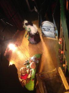 Back stage view from above.